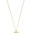 Bleue Burnham Recycled Yellow Gold Willow Bar Pendant Necklace In Gold
