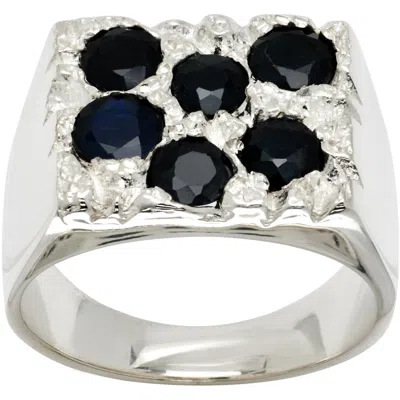 Bleue Burnham Rose Garden Signet Ring In Sterling Silver | Mi