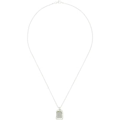 Bleue Burnham Rose Pendant Necklace In Silver