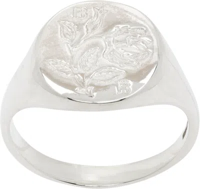 Bleue Burnham Rose Signet Ring In White