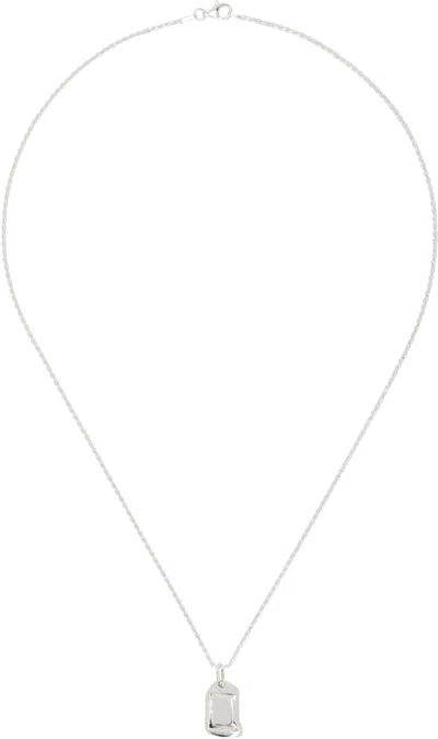 Bleue Burnham Silver Rose Impression Pendant Necklace In Silver (925)