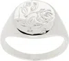 Bleue Burnham Silver Rose Signet Ring In Silver (925)