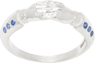 Bleue Burnham Ssense Exclusive Hands Of Thought Ring In White