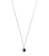 Bleue Burnham Sterling Silver And Sapphire Bamboo Pendant Necklace In Silver