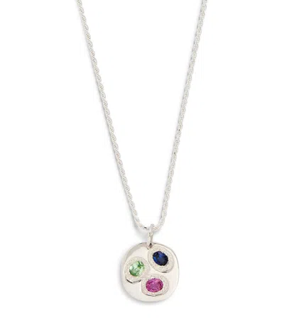 Bleue Burnham Sterling Silver And Sapphire Chloroplast Necklace