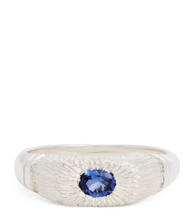 Bleue Burnham Sterling Silver And Sapphire Hand Me Down Ring