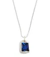 Bleue Burnham Sterling Silver And Sapphire Rose Necklace In Blue