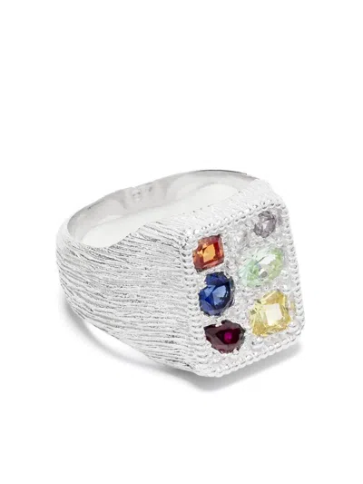 BLEUE BURNHAM STERLING SILVER COTTAGE GARDEN SAPPHIRE RING