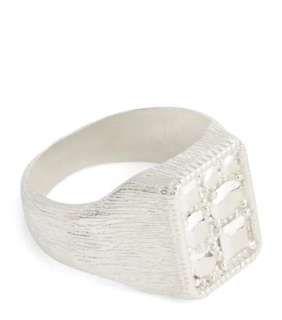 Bleue Burnham Sterling Silver Cottage Garden Signet Ring