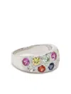 Bleue Burnham Riviera Silver Sapphire Ring In Silver