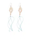 Bleue Burnham Sterling Silver Pearl Drop Earrings In Pink