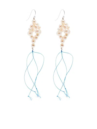 Bleue Burnham Sterling Silver Pearl Drop Earrings In Pink