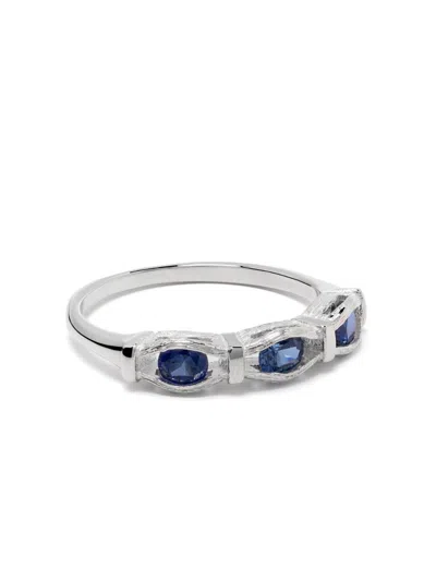 BLEUE BURNHAM STERLING SILVER SACRED OAK SAPPHIRE RING