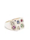 Bleue Burnham Silver Sapphire Signet Ring In Silver