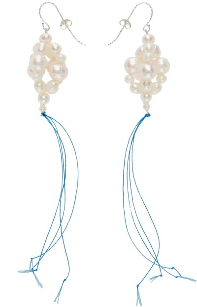 Bleue Burnham White Hanging Antique Pearl Earrings