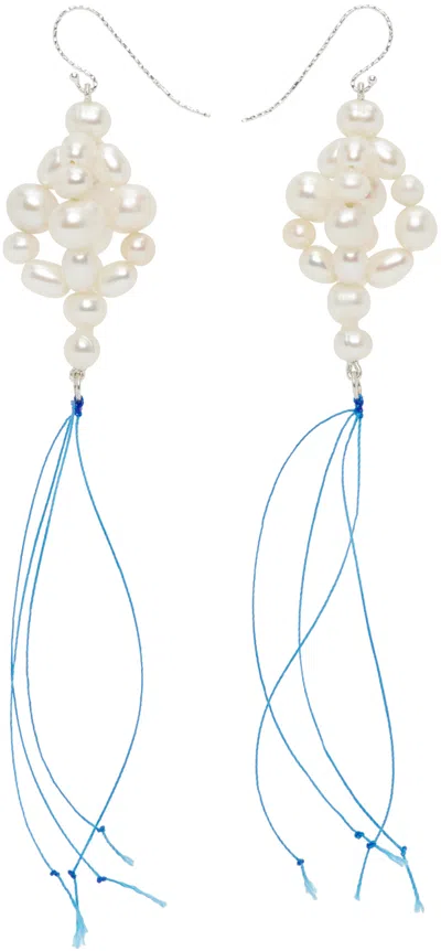 Bleue Burnham White Pearl Hanging Earrings In Pearls