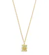 Bleue Burnham Yellow Gold And Sapphire Basket Pendant Necklace In Gold