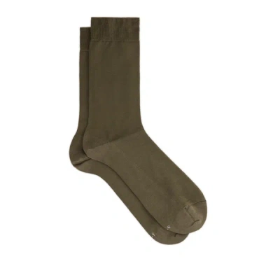 Bleuforêt Camouflage-print Mid-calf Cotton-blend Socks In Green