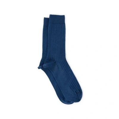 Bleuforêt Chaussettes En Maille Côtelée In Blue