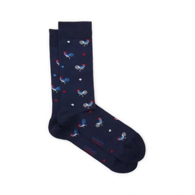 Bleuforêt Cotton Mid-calf Socks In Blue