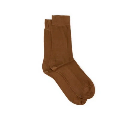 Bleuforêt Chaussettes Mi-hautes En Coton In Brown