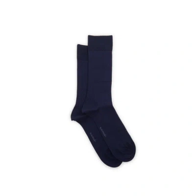 Bleuforêt Cotton Mid-calf Socks In Blue