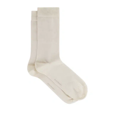 Bleuforêt Paisley Mid-calf Cotton-blend Socks In Neutral