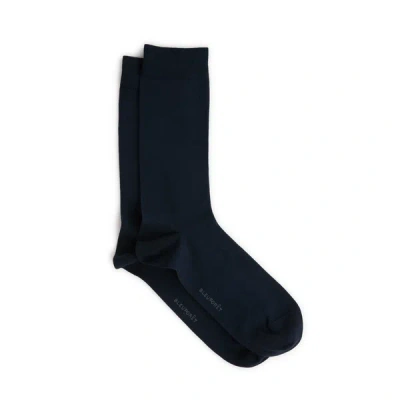 Bleuforêt Paisley Mid-calf Cotton-blend Socks In Black
