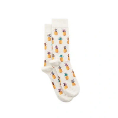 Bleuforêt Pineapple-pattern Mid-calf Socks In Multi