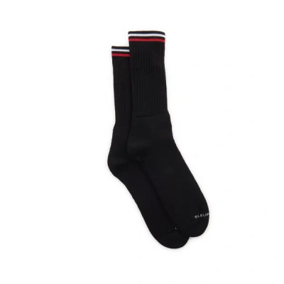 Bleuforêt Ribbed Mid-calf Socks In Black