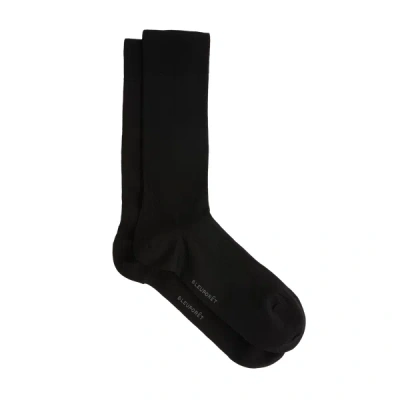 Bleuforêt Ribbed Mid-calf Socks In Black