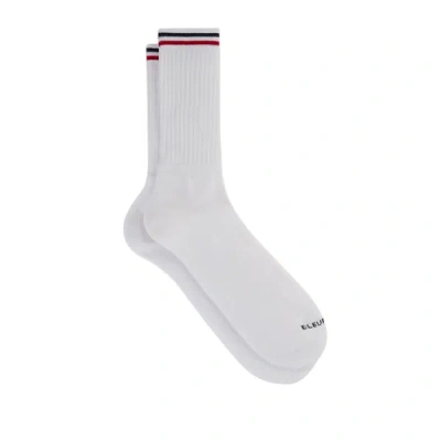 Bleuforêt Ribbed Mid-calf Socks In White