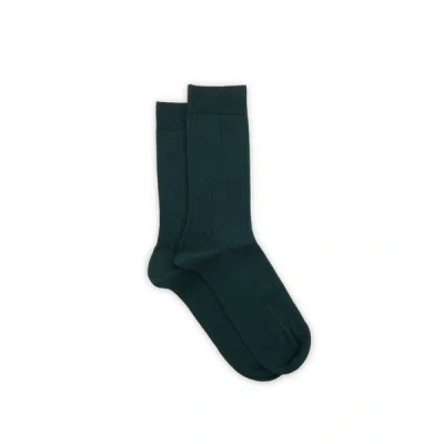 Bleuforêt Wool Mid-calf Socks In Green