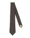 Blick. Man Ties & Bow Ties Dark Brown Size - Wool In Brown