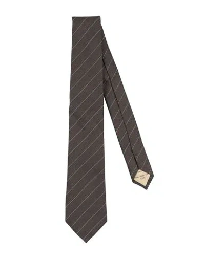 Blick. Man Ties & Bow Ties Dark Brown Size - Wool