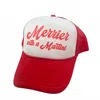 Bling A Gogo Merrier With A Martini Trucker Hat In Red In Red