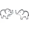 Bling Jewelry Animal Lover Elephant Stud Earrings In Silver
