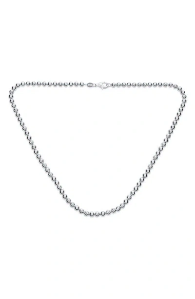 Bling Jewelry Bead Ball Strand Necklace In Silver