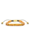 Bling Jewelry Chakra Bolo Bracelet In Yellow
