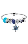 Bling Jewelry Christmas Wonderland Themed Sterling Silver Charm Bracelet In Silver