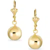 Bling Jewelry Classic Elegant Simple Round Drop Earrings In Gold-tone