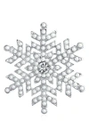 Bling Jewelry Crystal Snowflake Brooch In Metallic