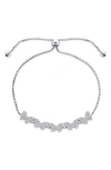 Bling Jewelry Cz Butterfly Slider Bracelet In Silver