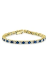 Bling Jewelry Cz Tennis Bracelet In Blue