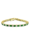 Bling Jewelry Cz Tennis Bracelet In Green