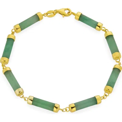 Bling Jewelry Gemstone Flex Link Bracelet In Light Green