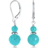 Bling Jewelry Resin Drop Earrings In Aqua