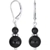 Bling Jewelry Resin Drop Earrings In Black