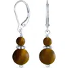 Bling Jewelry Resin Drop Earrings In Brown