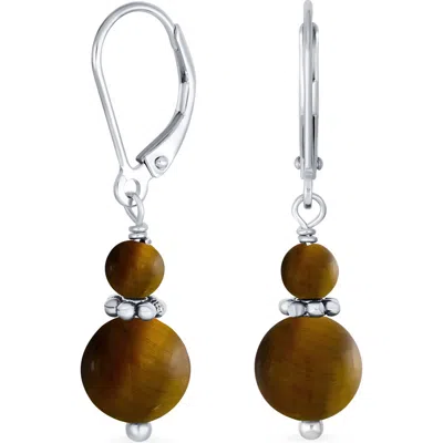 Bling Jewelry Resin Drop Earrings In Brown